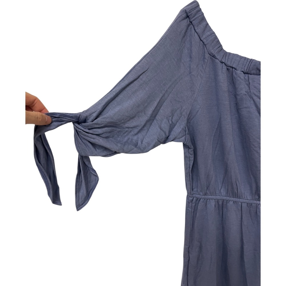 The Vanity Room Off Shoulder Dress Womens Size Plus 2X fleece‎ Blue Stretch NWT - Picture 8 of 16
